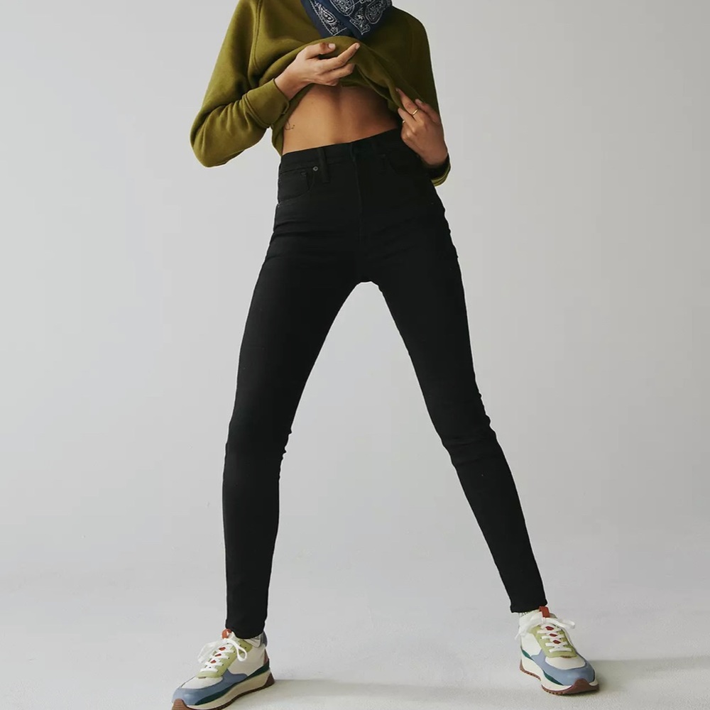 madewell  black skinny jeans high rise size 29